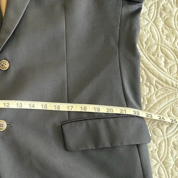 Joseph & Feiss Gold Blazer, Navy , 44 Reg 100% WORESTER WOOL EXECUTIVE Fit - Picture 12 of 16